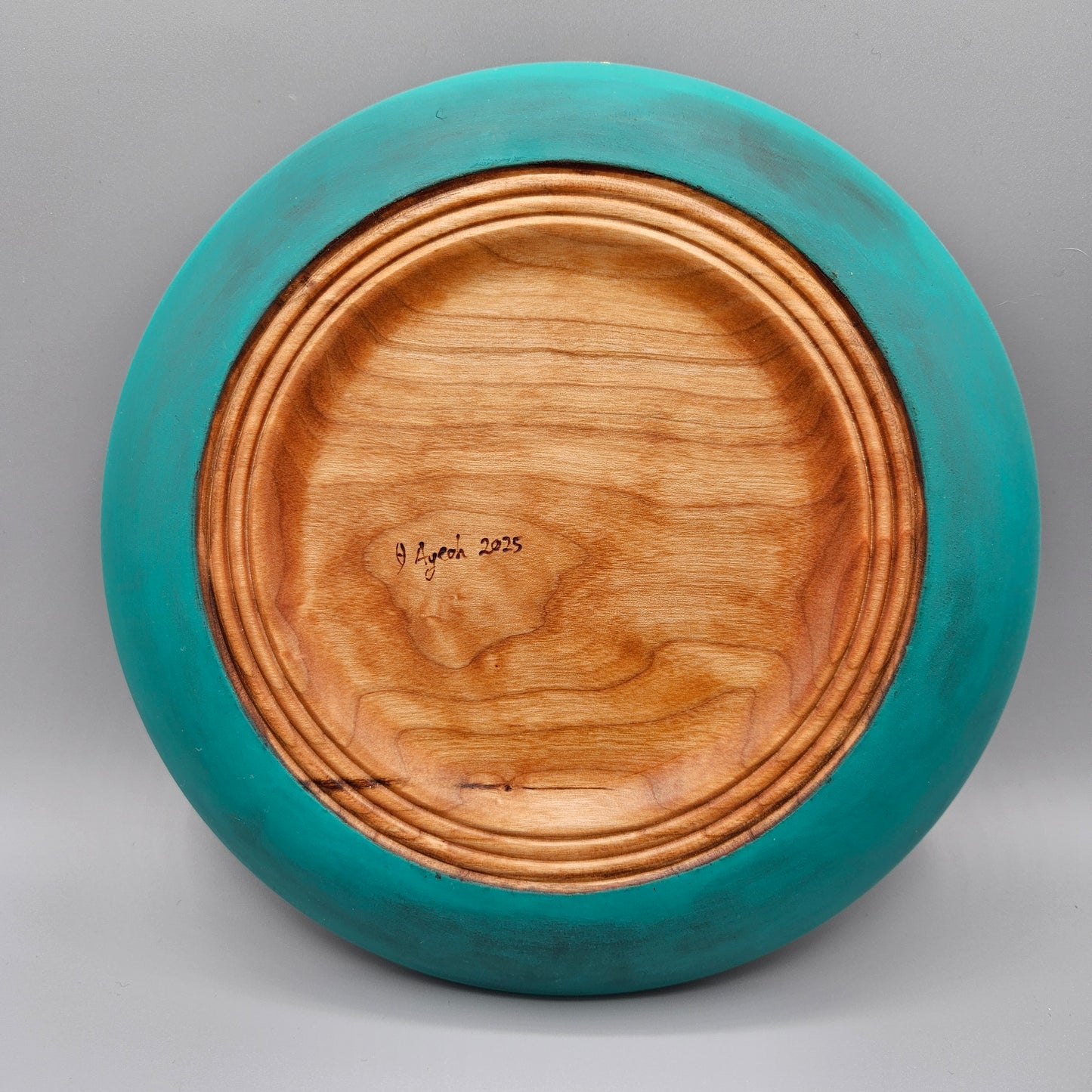 Cherry Plate With Milk Paint and Gold Leaf