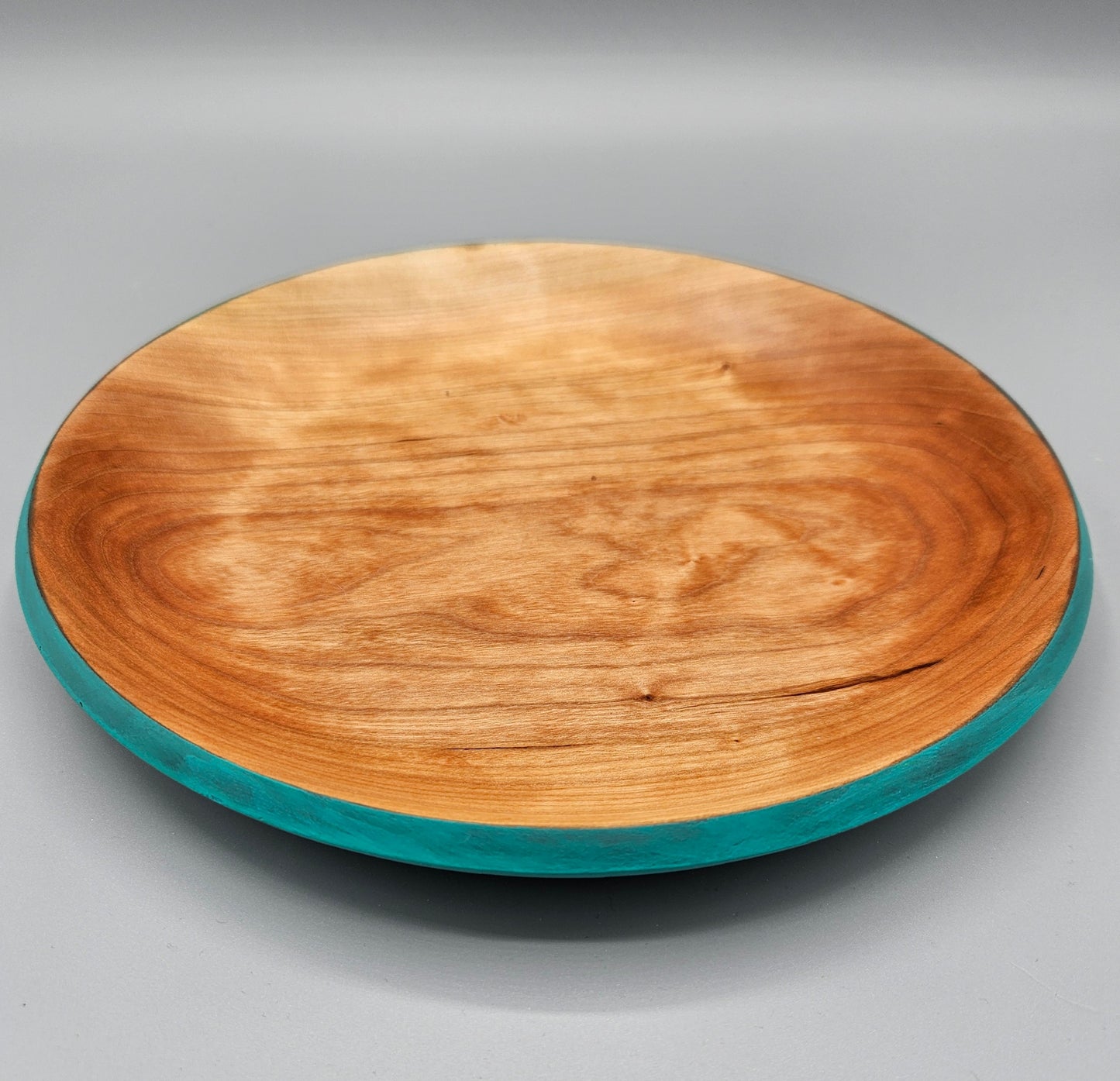 Cherry Plate With Milk Paint and Gold Leaf