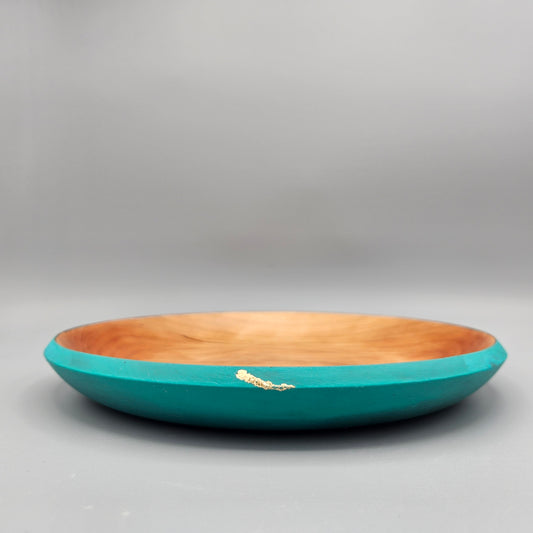 Cherry Plate With Milk Paint and Gold Leaf